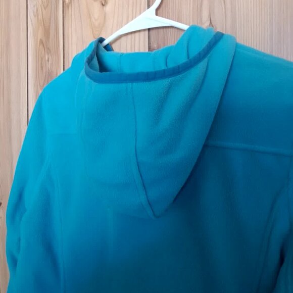 LANDS' END MEDIUM 10-12  Blue Fleece Hoodie Tunic - Picture 10 of 13